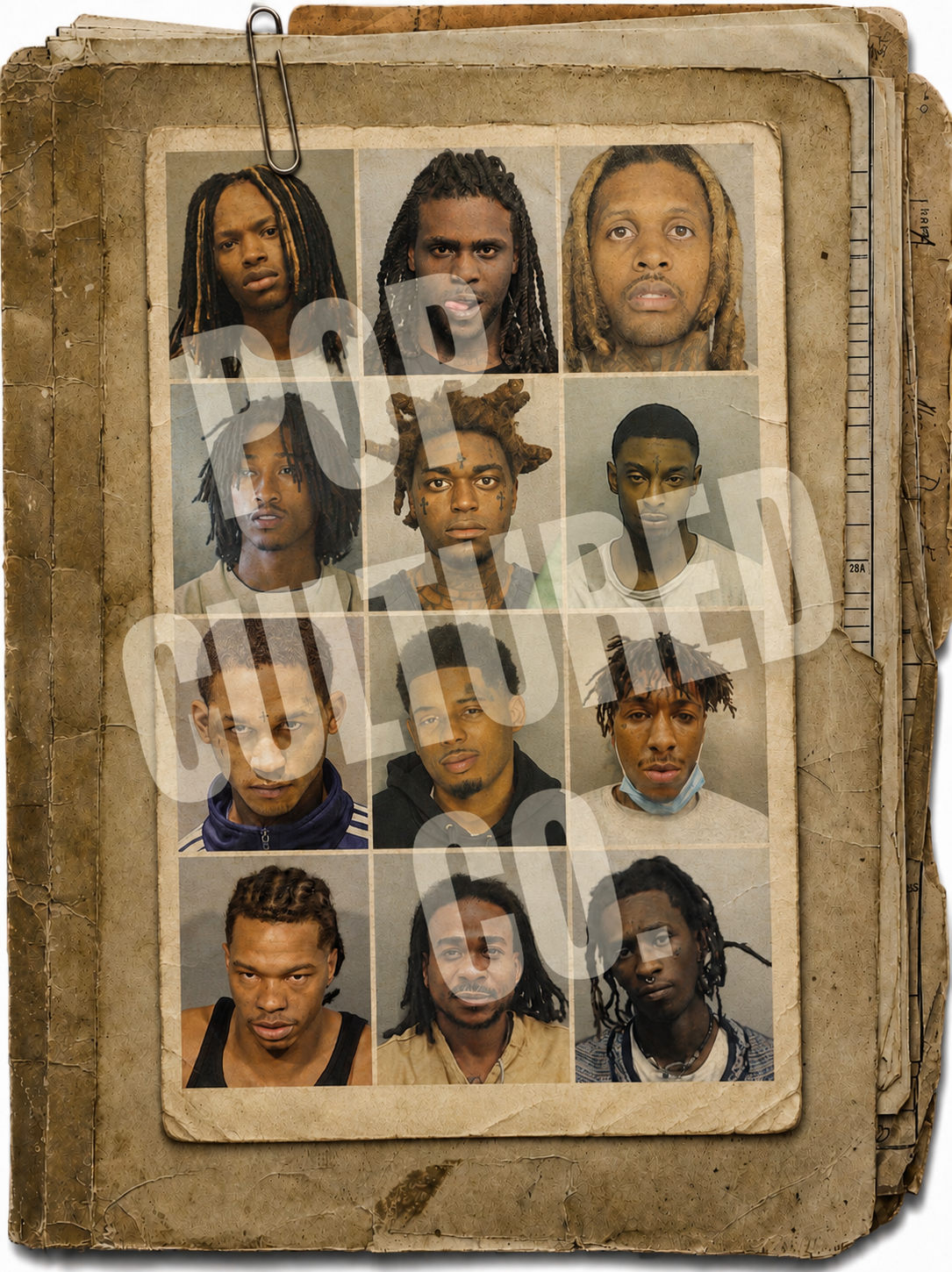 Pop Cultured Co. Mugshots T shirt